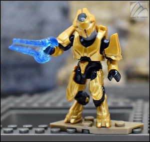 HALO MEGA BLOKS CONSTRUX COVENANT GOLD ELITE ULTRA MINI FIGURE HKT17 - Picture 1 of 6