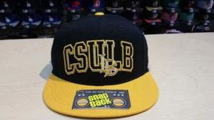 NCAA Long Beach State CSULB 2 Tone Black Gold Team Retro Snapback Cap Hat - Picture 1 of 5