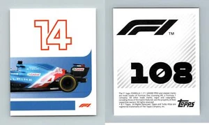 Alpine - Fernando Alonso #108 Formula 1 Season 2021 Topps Sticker - Picture 1 of 1