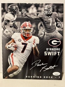 D'Andre Swift Signed Georgia Bulldogs 8x10 Photo JSA - Picture 1 of 5