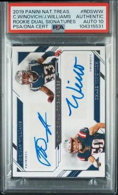 2019 National Treasures Rookie Dual Sig. Winovich Williams Auth Auto PSA 10 Pop - Image 1 of 2