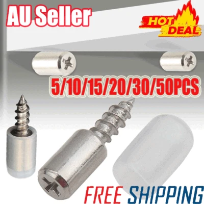 5-50X Self-tapping Screws Cabinet Bracket Laminate Support Glass Studs-Pegs HA - image 1 of 4
