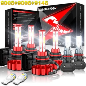 6x 6000K LED Headlight+Fog Light for 2003-2006 Chevy Silverado 1500 2500 3500 HD - Picture 1 of 12