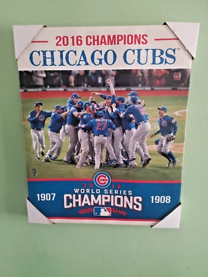 Impresión de pared en lienzo 20x16 campeones del mundo de Chicago Cubs 2016. Foto 1 de 2