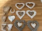 Shabby Chic Wooden Heart Wedding Decorations & Banners - job lot