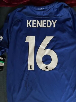 Camiseta Chelsea FC Kenedy autografiada firmada EPL certificado de autenticidad nueva con etiquetas Foto 1 de 4