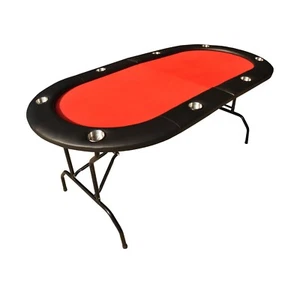 IDS 73" 8 Players Foldable Poker Table Casino Texas Hold’em with Padded Rails - Picture 1 of 8