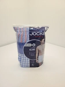 Paquete de 3 boxers tejidos de corte completo Jockey Classics mezcla de algodón XL multicolor - Imagen 1 de 4
