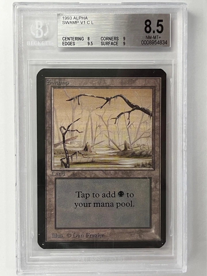 MTG Alpha 1X Swamp X1 V1 - BGS 8.5 Magic - NM-MT+ (8, 9.5, 9 & 9) - Image 1 of 2