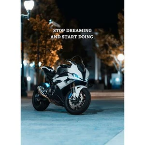 Motivational Poster – BMW Inspired S1000RR Inspiring Text 007 - Picture 1 of 14