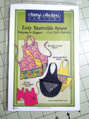 Mary Mulari Designs "Easy Reversible Apron" Adult & Childs Aprons Sewing Pattern - Image 1 of 2