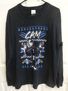 EUC NFL Carolina Panthers Long Sleeve Graphic Football Shirt Men L Cam Newton