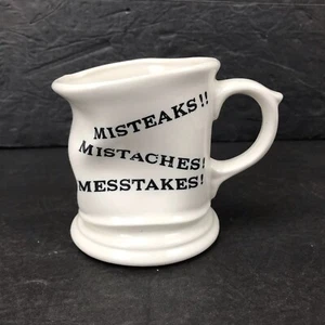 Taza de café vintage Mistakes años 80 Japón Misteaks Mistaches Messtakes DIVERTIDA 8 oz - Imagen 1 de 7
