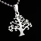 Silver Life Tree Pendant Men's Silver 316L Stainless Steel Pendant Necklace