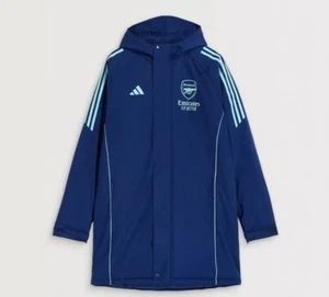 Arsenal Adidas 24/25 Navy Blue Stadium Parka Winter Training Jacket Small - Picture 1 of 4