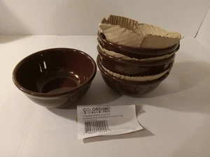 Set di 4 ciotole per zuppa/cereali in gres 6" 20 oz cioccolato fondente - Foto 1 di 7