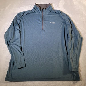 Columbia Titanium Pullover Mens 2XL Blue 1/4 Zip Long Sleeve Performance XM6793 - Picture 1 of 13