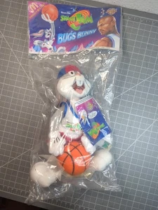 McDonalds 1996 Warner Brothers Space Jam Movie Bugs Bunny Plüschtier versiegelt - Bild 1 von 5