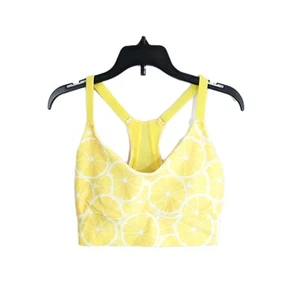Wildfox Collins Sports Bra Small Lemon print Women wire free active fruit yoga - Picture 1 of 8