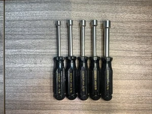 Vintage Stanley USA 5 Piece SAE Nut Driver Set Black Handle ๐บ๐ธ - Picture 1 of 6