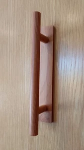 Faux Wood Grain Adhesive Pull Handle Drawer Cupboard Iight Weight 16x2.5cm - Picture 1 of 11