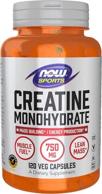 NOW Foods Nutrición Deportiva, Creatina Monohidrato 750 mg, Masa...  Foto 1 de 4