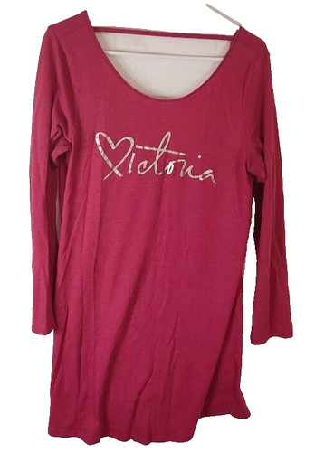 UNDERCOVER Camicia da notte donna rosa manica lunga Victorias Secret taglia small