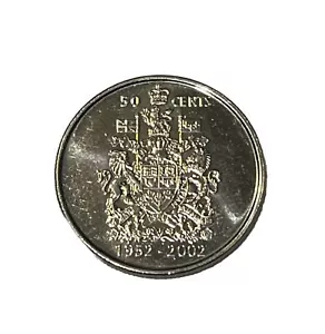 Canada 1952-2002 Golden Jubilee 50 Cent 50c Half Dollar Coin - Circulated - Picture 1 of 2