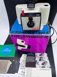 Land Camera POLAROID Vintage white Swinger Model 20 Mint With Box brochures - Picture 1 of 12