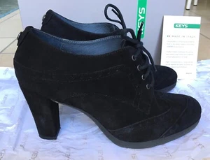 KEYS art 8295 SHOES SCARPA SHOE FRANCESINA DERBY GIARDINI DONNA PELLE NERO tg 40 - Foto 1 di 8