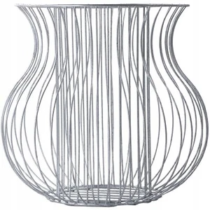 KADAX Cestino per piante a gabbione, gabbione, rotondo, in acciaio zincato, 4... - Foto 1 di 7