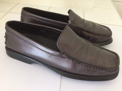 TOD’S Mocassini Tod's donna in pelle grigia taglia 37 5 (UK 4 5)