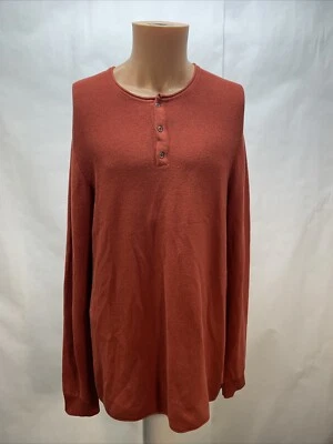 Buffalo David Bitton mens large Shirt Knit Long Sleeve 1/4 Button henley - Image 1 of 4