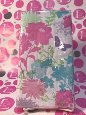 ЗАПЕЧАТАННЫЙ ПАКЕТ ПРИЧУДЛИВЫХ БУМАЖНЫХ САЛФЕТОК (ГОСТЕВЫЕ ПОЛОТЕНЦА) AMSCAN *ВЕСЕННИЕ ЦВЕТЫ - Изображение 1 из 2