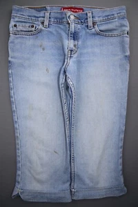Vintage 2002 Women's Levi's 518 Jeans Capri Super Low Stretch Sz 5 JR M (30x17) - Picture 1 of 12