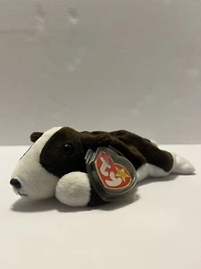 Ty Beanie Baby Bruno Chocolate Brown Bull Terrier Dog 9" 1997 - Picture 1 of 2