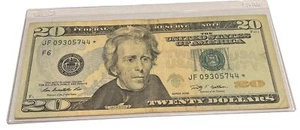 US Fancy Star Error Note Serial Twenty Dollar Replacement Duplicate Ink Fed $20 - Picture 1 of 2
