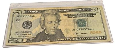 US Fancy Star Error Note Serial Twenty Dollar Replacement Duplicate Ink Fed $20 - Image 1 of 2