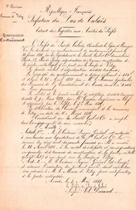 France, 1886, 2 Documents, Cail & Cie Company - Pas-de-Calais / Arras / Vitry - Picture 1 of 2