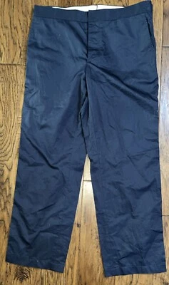Men’s Lanvin Lightweight Adjustable Waist Navy Cotton Pants Size 48/34 - Image 1 of 4