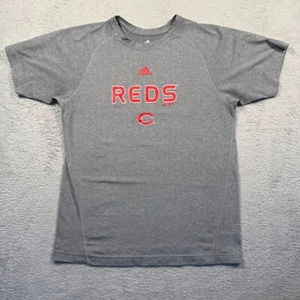 Adidas Reds MLB T-Shirt Athletic Training Tee Top Gray Youth Large - Picture 1 of 5