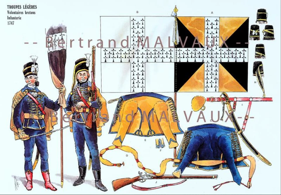 RIGO (ALBERT RIGONDAUD) : LE PLUMET PLANCHE AR44 : TROUPE LEGERES VOLONTAIRE BRE