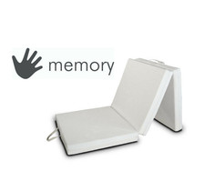 Materassino Futon Memory Singolo RIPIEGABILE 10 cm COMPLETAMENTE SFODERABILE