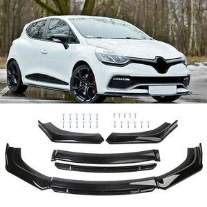 For Renault Clio Sport Gloss Front Bumper Lip Spoiler Splitter Chin Body Kit UK - Picture 1 of 12