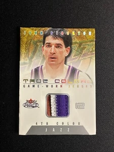 2001-02 Fleer Force True Colors Game Worn Jersey 4th Colors JOHN STOCKTON /50 - Picture 1 of 5