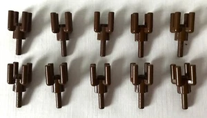 LEGO: 10 x Palmenstamm-Spitze zum Halten der Wedel, Fackelhalter, Farbe braun - Bild 1 von 1