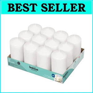 Smokeless & Dripless White Candles - 12-Pack for Weddings & Special Occasions - Picture 1 of 8
