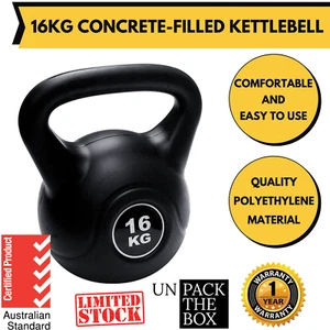 Kettle Bell 16KG Training Weight Fitness Gym Kettlebell Home Gym Lifting Workout - Picture 1 of 6