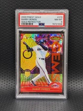 2000 Finest Barry Bonds GEMS GOLD REFRACTOR PSA 8 LEGIT Deckled Edge 1:2880 H/R