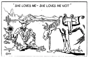 Postal She Loves Me She Loves Me Not Cabot Colt - Imagen 1 de 2